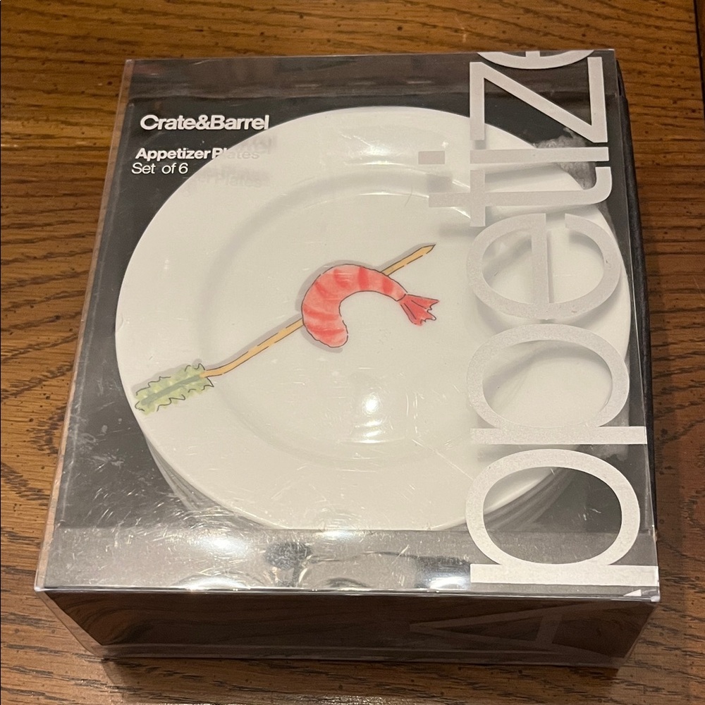Crate and‎ Barrel Nancy Green Tidbits Appetizer Plates